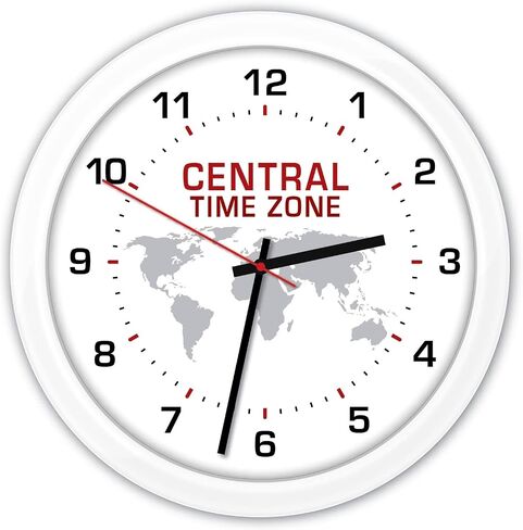 4 Time Zone Custom Wall Clocks - White, Black, World Globe Home Office Decor in Saudi Arabia