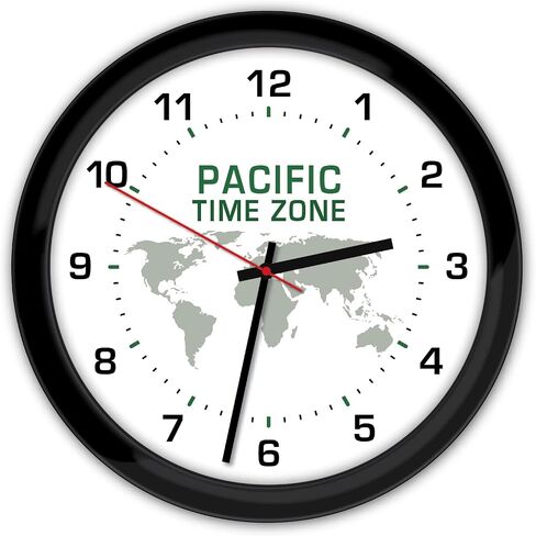 4 Time Zone Custom Wall Clocks - White, Black, World Globe Home Office Decor in Saudi Arabia