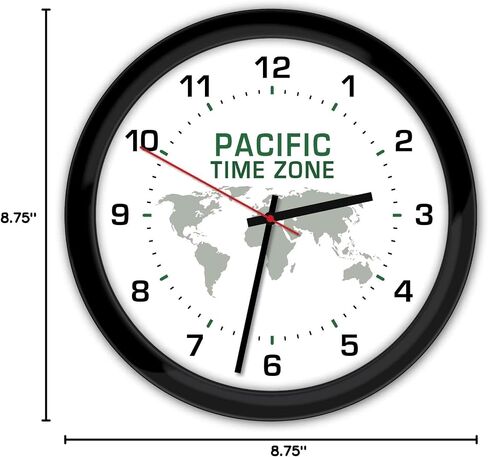 4 Time Zone Custom Wall Clocks - White, Black, World Globe Home Office Decor in Saudi Arabia