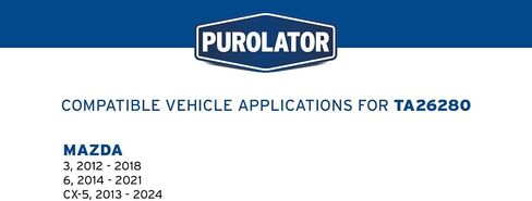 Purolator TA26280 PurolatorTECH Air Filter Compatible With 2013-2024 Mazda CX-5, 2012-2018 Mazda 3 and 2014-2021 Mazda 6 in Saudi Arabia