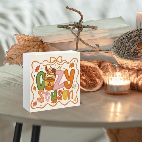 Fall Football Pumpkin Decor Fall Room Table Decor Sign Decorations for Room Bedroom Living Room Bathroom Kitchen Desk Thanksgiving Decorations in Kuwait