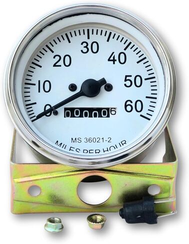 عداد السرعة/عداد سرعة الدوران CJ GPW، 0-60 ميل في الساعة | يناسب 1946-1964 Willys MB Jeeps Ford CJ2A CJ3A CJ3B 17206.01 | مرجع OE: 640131|(وجه قرص أسود، إطار أسود) in Kuwait