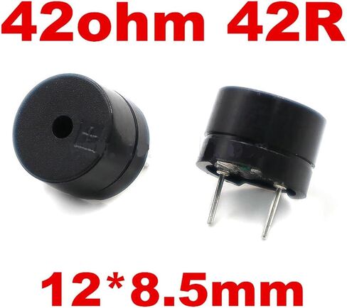 100 قطعة الطنان السلبي التيار المتناوب 12 مللي متر × 8.5 مللي متر 12085 16R 42R المقاومة 16Ω 42Ω 3V 5V 9V 12V طنانات بيزو صغيرة (16ohm 16R) in Saudi Arabia