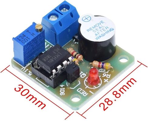 12V LM358 Accumulator Sound Light Alarm Board Buzzer Prevent Over Discharge Controller Module Without Overvoltage Protection in Saudi Arabia