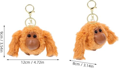 Kisangel Plush Gorilla Pendant, Soft Doll Keychain, Backpacks Bag Accessory for Luggage Key Purse Charm Decor in Saudi Arabia