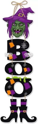 Halloween Door Decorations Halloween Witch Boo Legs Front Door Hanger Scary Pumpkin Hanging Happy Sign Wall Decor for Room Party Indoor Home Decor in Saudi Arabia