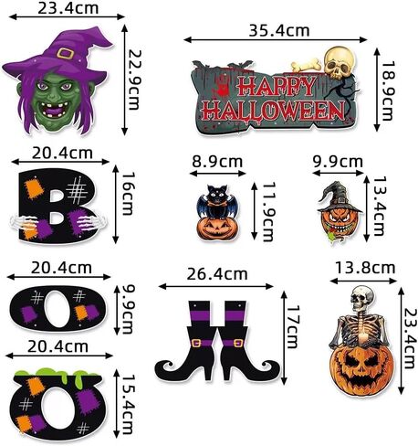 Halloween Door Decorations Halloween Witch Boo Legs Front Door Hanger Scary Pumpkin Hanging Happy Sign Wall Decor for Room Party Indoor Home Decor in Saudi Arabia