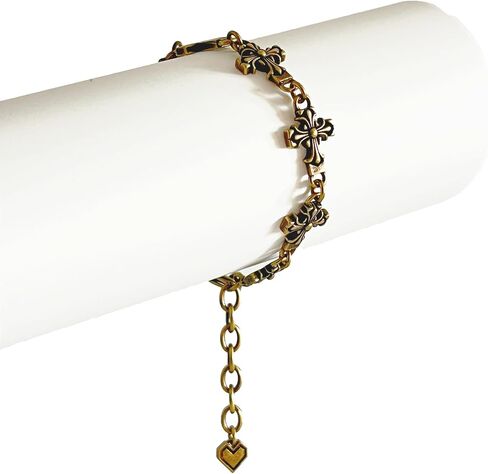 Gold Chain Link Bracelets for Women Cross Bracelet Gothic Christian Things Confirmation Gifts for Teen Girls Wealth and Good Luck Jewelry in Kuwait