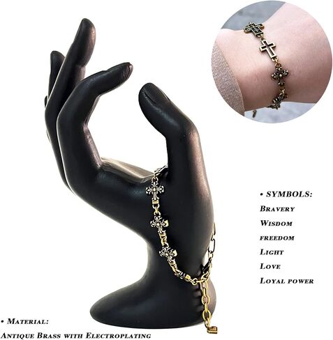 Gold Chain Link Bracelets for Women Cross Bracelet Gothic Christian Things Confirmation Gifts for Teen Girls Wealth and Good Luck Jewelry in Kuwait