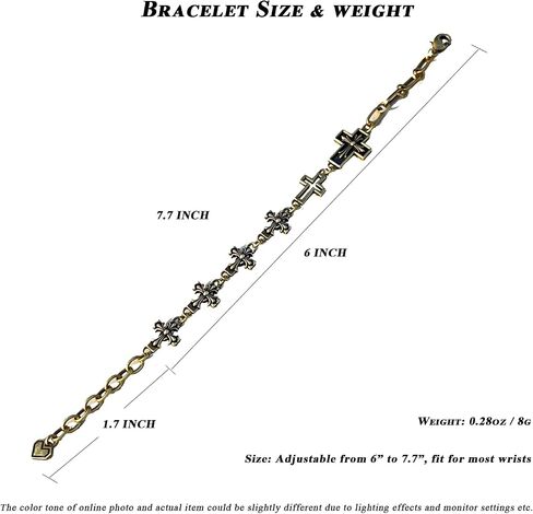 Gold Chain Link Bracelets for Women Cross Bracelet Gothic Christian Things Confirmation Gifts for Teen Girls Wealth and Good Luck Jewelry in Kuwait