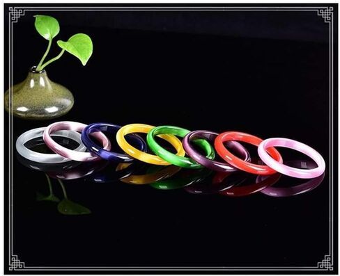 Genuine Halloween Costumes Accessories Natural Cat Eyes Jade Bangle Bracelet for Women Yoga Chinese Style Green Bracelets Good Luck Grfts with Jewelry Box in Saudi Arabia
