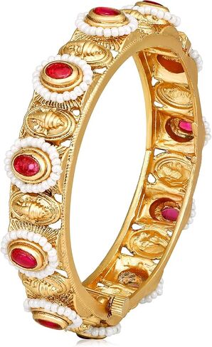 Aheli Beautiful Floral Crafted Bangle Kada Indian Ethnic Wedding Party Wear Traditional Jewelry Gift for Women in Saudi Arabia