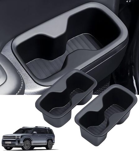 حامل أكواب وسجادات واقية للشحن اللاسلكي لسيارة Subaru Crosstrek/Impreza 2026 2025 2024، ملحقات داخلية لوحدة التحكم المركزية حامل أكواب ووسادة غطاء شاحن لاسلكي، أسود in Kuwait