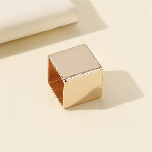 Cube Silk Scarf Ring Slides Clip for Women Fashion Minimalist Unique Gold/Silver Slides Band Statement Buckle Wrap Holder Scarves Shawl for Dress Clothing Accessories Trendy Jewelry in Saudi Arabia