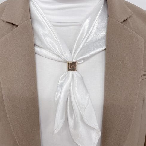 Cube Silk Scarf Ring Slides Clip for Women Fashion Minimalist Unique Gold/Silver Slides Band Statement Buckle Wrap Holder Scarves Shawl for Dress Clothing Accessories Trendy Jewelry in Saudi Arabia