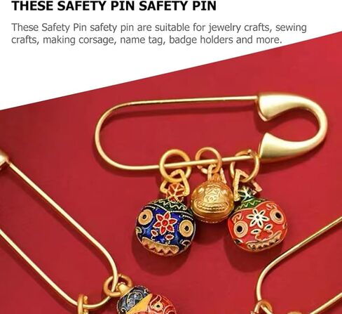 Veemoon 5PCS Safety Pins Heavy Duty,2Inch DIY Brooch Pin Extra Large Safety Pins for Blankets Canvas Clothes in Saudi Arabia