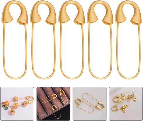 Veemoon 5PCS Safety Pins Heavy Duty,2Inch DIY Brooch Pin Extra Large Safety Pins for Blankets Canvas Clothes in Saudi Arabia