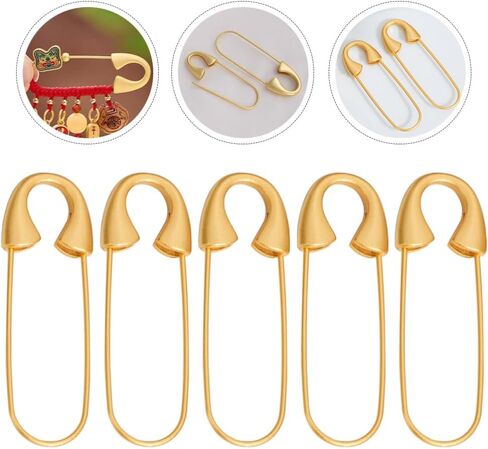 Veemoon 5PCS Safety Pins Heavy Duty,2Inch DIY Brooch Pin Extra Large Safety Pins for Blankets Canvas Clothes in Saudi Arabia