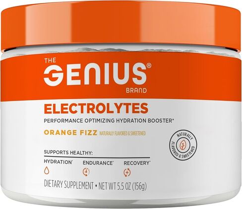 Genius Hydrate Stick Pack Powder Drink Mix - Sour Peach Rings Flavor, Natural Electrolyte Booster with Coconut Water & Potassium for Ultimate Hydration -20 Packets in Kuwait