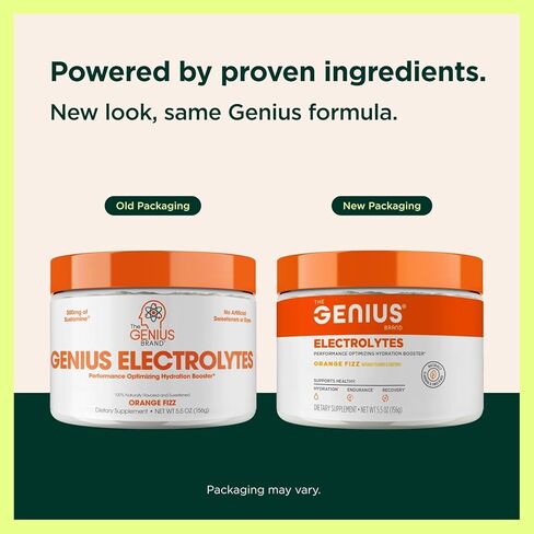 Genius Hydrate Stick Pack Powder Drink Mix - Sour Peach Rings Flavor, Natural Electrolyte Booster with Coconut Water & Potassium for Ultimate Hydration -20 Packets in Kuwait