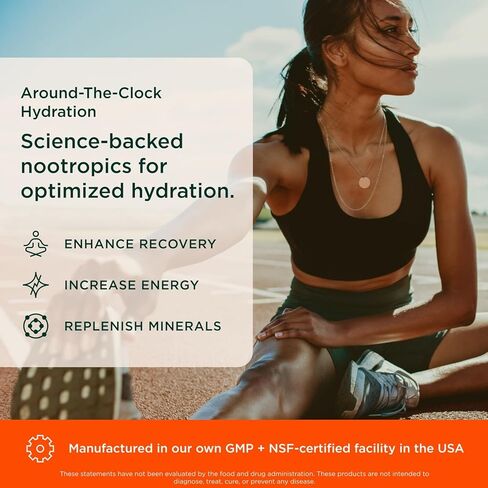 Genius Hydrate Stick Pack Powder Drink Mix - Sour Peach Rings Flavor, Natural Electrolyte Booster with Coconut Water & Potassium for Ultimate Hydration -20 Packets in Kuwait