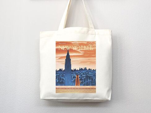 New Yorker tote bag, New Yorker magazine bag, New Yorker bag, New Yorker art, New yorker tote, art tote bag, aesthetic tote in Saudi Arabia