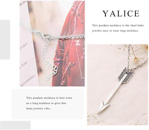Yalice Boho Long Netlace Stain Stain Strrow Netlaces Arrowhead Drop Drop Sweater Jewelry for Women (Gold) in Saudi Arabia