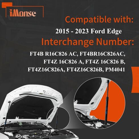 Hood Strut Lift Support Compatible with Ford Edge 2015-2023, Front Shock Strut Replace OE# FT4BR16C826AC PM4041, 2PCS in Saudi Arabia
