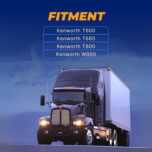 مجموعة علوية من الفولاذ المقاوم للصدأ TORQUE بنوافذ منسدلة مقاس 4 بوصات لـ Kenworth T600، T660، T800، W900 بلمسة نهائية مرآة - زوج (TR3062) in Saudi Arabia