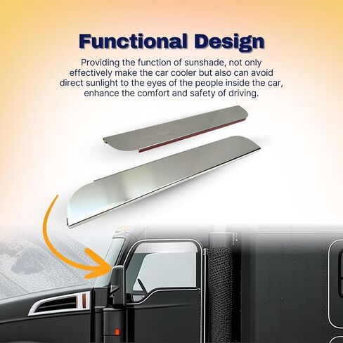 مجموعة علوية من الفولاذ المقاوم للصدأ TORQUE بنوافذ منسدلة مقاس 4 بوصات لـ Kenworth T600، T660، T800، W900 بلمسة نهائية مرآة - زوج (TR3062) in Saudi Arabia