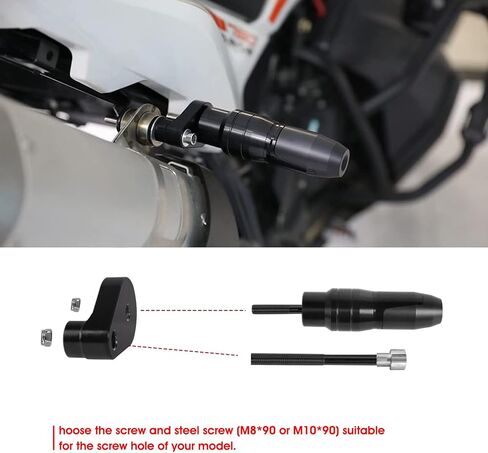 Universal Motorcycle Anti Falling Exhaust Pipe Protection Bar CNC Aluminum Frame Sliders For GSXR 125 250 300 600 750 1000 CBR 500 125 250 300R 400RR 450SR 600RR 600F 900RR 954RR Black in Kuwait