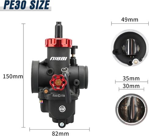 NIBBI PE26 Carburetor Kit, 26mm Carb with Motorcycle CNC Air Filter Fit for Pit Bike Dirtbike Minibike ATV 200cc Tao Tao SSR TTR Apollo in Saudi Arabia