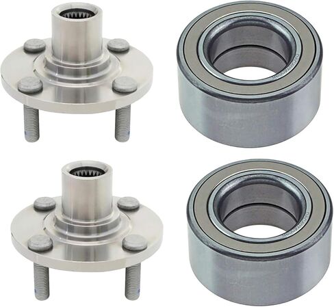 Maxfavor 4PCS Front Wheel Hub Bearing Assembly Fit for Mitsubishi 2002 2003 2004 2005 Lancer ES 2.0L / 2000 2001 2002 Mirage DE LS 1.8L in Saudi Arabia