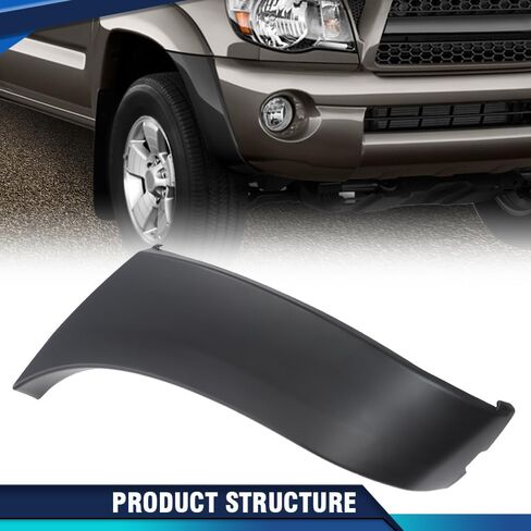 PIT66 New Front Passenger Side Right Bumper End Cap Compatible With Toyota Tacoma 2WD/4WD (except X-Runner) Fender Flare Extension 2005-2011 TO1004170 in Saudi Arabia