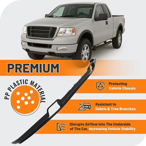 KUAFU الستارة الأمامية المصد متوافقة مع 2004 2005 Ford F-150 FX4، Lariat، STX، XL، XLT، King Ranch (نماذج 4WD) مع استبدال فتحات خطاف السحب لFO1095206 4L3Z17626BAB غطاء المصد السفلي in Kuwait