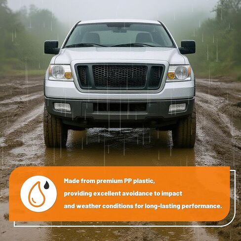 KUAFU الستارة الأمامية المصد متوافقة مع 2004 2005 Ford F-150 FX4، Lariat، STX، XL، XLT، King Ranch (نماذج 4WD) مع استبدال فتحات خطاف السحب لFO1095206 4L3Z17626BAB غطاء المصد السفلي in Kuwait