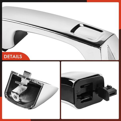 A-Premium Front or Rear Exterior Door Handle Compatible with Hummer H3 2006-2010, H3T 2009-2010, Chrome, Replace# 15794315, 15932907 in Saudi Arabia