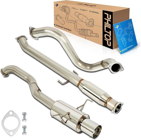 نظام PHILTOP Cat-Back، نظام عادم خلفي من الفولاذ المقاوم للصدأ مناسب لـ 2007-2012 Sentra SE-R/SE-R Spec V in Saudi Arabia