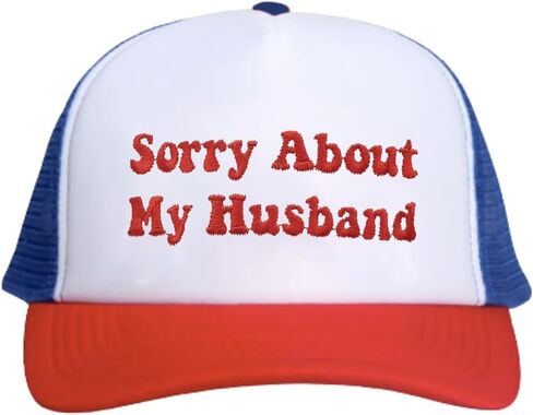 Funny Trucker Hats Snapback Hat for Women Sorry About My Husband Gag Gifts Funny Hats Baseball Cap in Saudi Arabia