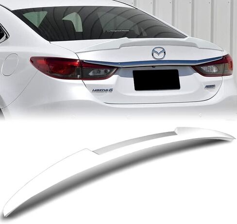 طقم شفة خلفي بغطاء خلفي للسيارة من HYPERSPEED W-Power ABS على شكل حرف V مناسب لـ 2014 2015 2016 2017 Mazda 6 Mazda6 سيدان، ملحقات خارجية لتعديل السيارات، مجموعة قطع غيار السيارات (أسود غير لامع) in Saudi Arabia