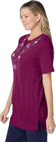Woman Within Plus Size 7-Day Embroidered Pointelle Tunic in Saudi Arabia