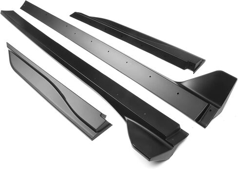 IKON MOTORSPORTS, Side Skirts Compatible with 2010-2014 Ford Mustang, Gloss Black ABS GT500 Style Exterior Side Skirt Extensions Rocker Panel, 2011 2012 2013 in Saudi Arabia