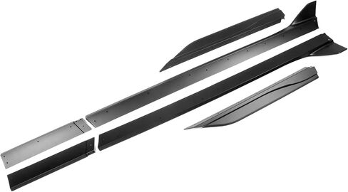 IKON MOTORSPORTS, Side Skirts Compatible with 2010-2014 Ford Mustang, Gloss Black ABS GT500 Style Exterior Side Skirt Extensions Rocker Panel, 2011 2012 2013 in Saudi Arabia