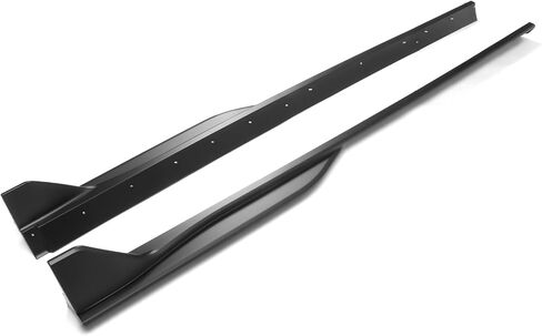 IKON MOTORSPORTS, Side Skirts Compatible with 2010-2014 Ford Mustang, Gloss Black ABS GT500 Style Exterior Side Skirt Extensions Rocker Panel, 2011 2012 2013 in Saudi Arabia