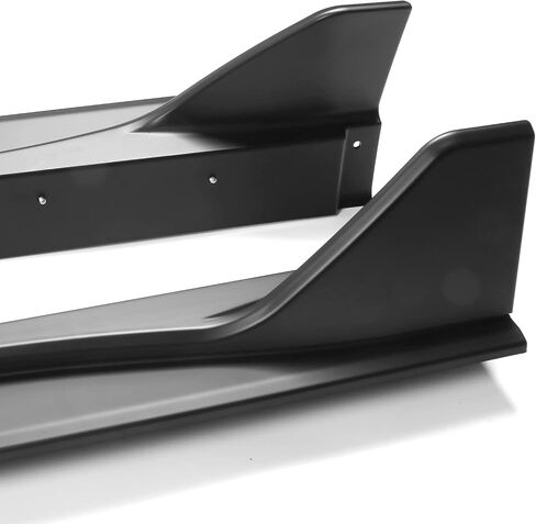 IKON MOTORSPORTS, Side Skirts Compatible with 2010-2014 Ford Mustang, Gloss Black ABS GT500 Style Exterior Side Skirt Extensions Rocker Panel, 2011 2012 2013 in Saudi Arabia
