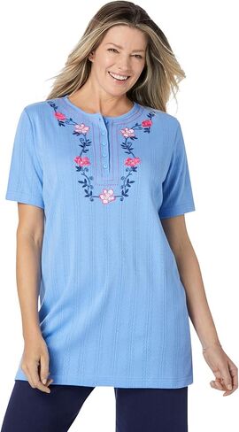 Woman Within Plus Size 7-Day Embroidered Pointelle Tunic in Saudi Arabia