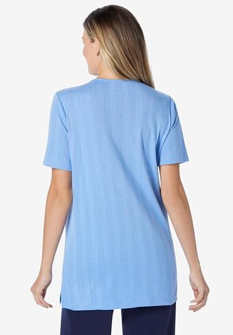 Woman Within Plus Size 7-Day Embroidered Pointelle Tunic in Saudi Arabia