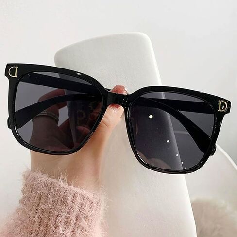 Trendy Oversized Women's Sunglasses – Vintage Square Frames with Gradient Lenses in Saudi Arabia