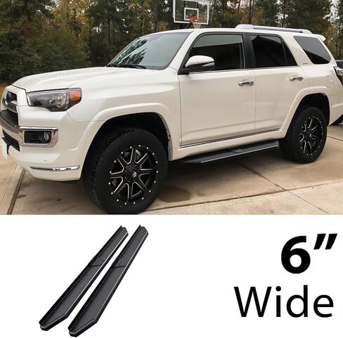 لوحة الجري HD Ridez مقاس 6 بوصات فضية متوافقة مع Toyota 4Runner 2010-2013 SR5 و10-24 Limited و19-24 Nightshade Edition (خطوات جانبية) in Kuwait