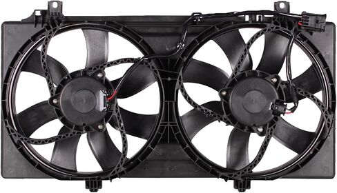 IKON MOTORSPORTS Radiator Cooling Fan Assembly Replacement for 2010-2011 Chevrolet Camaro 3.6L, 92218321 GM3115229 Automotive Dual Engine Fans, Black in Saudi Arabia